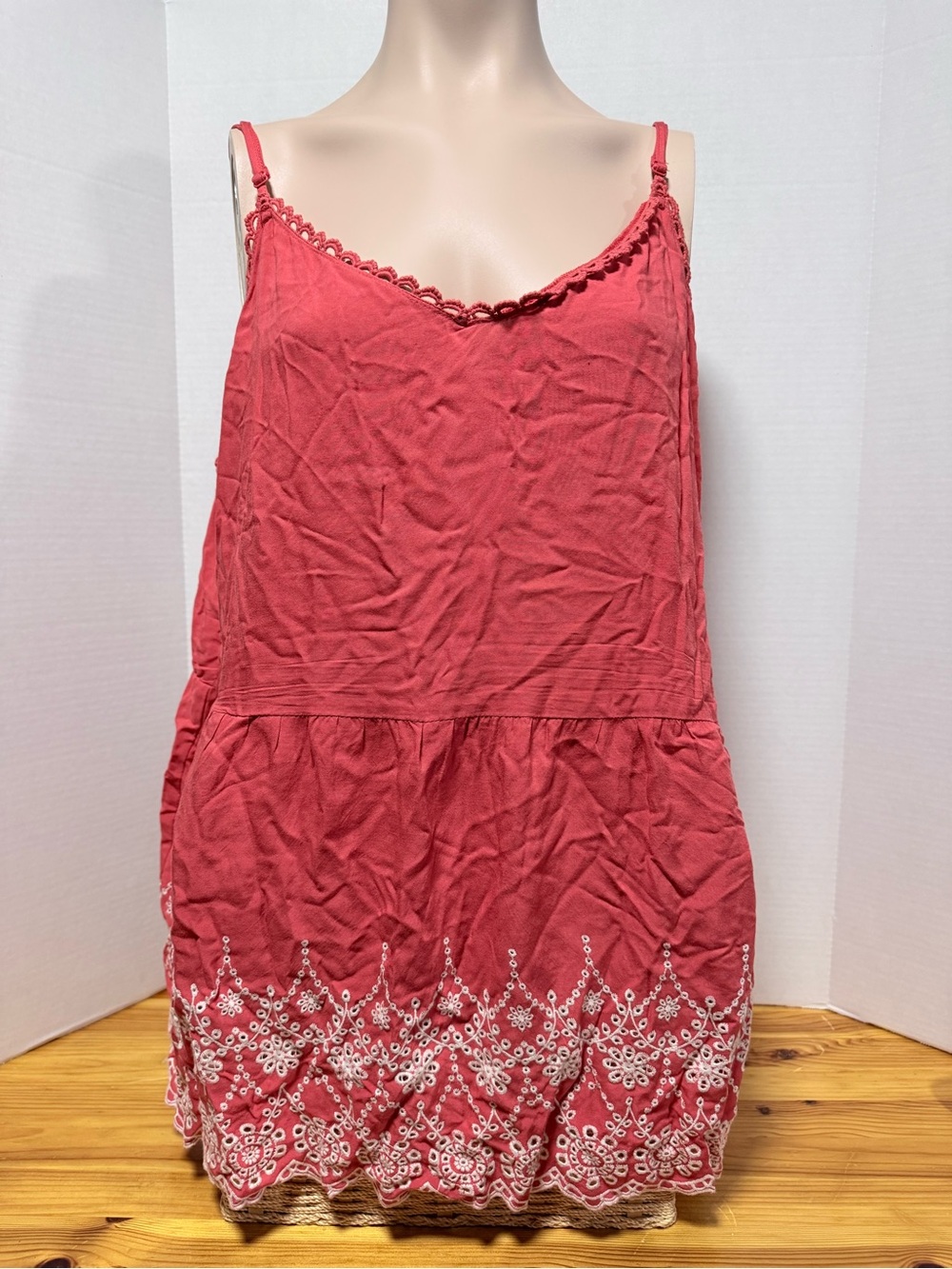 Maurices Coral Embroidered Camisole Top